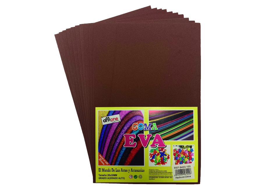  GOMA EVA 30X20 X 10 UN 2MM CAFE OFFIONE 