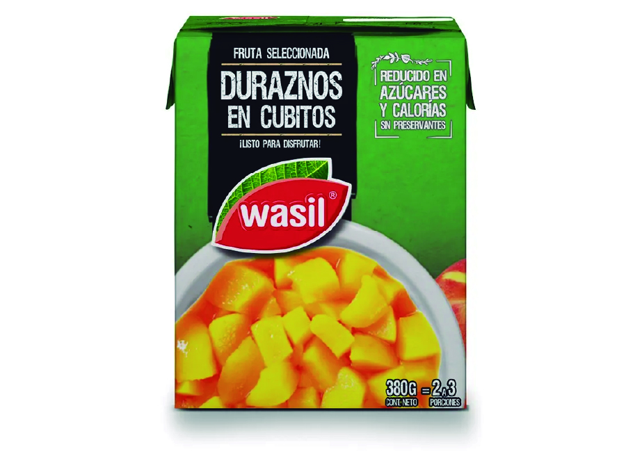  DURAZNO CUBOS 380 GR WASIL TETRA 