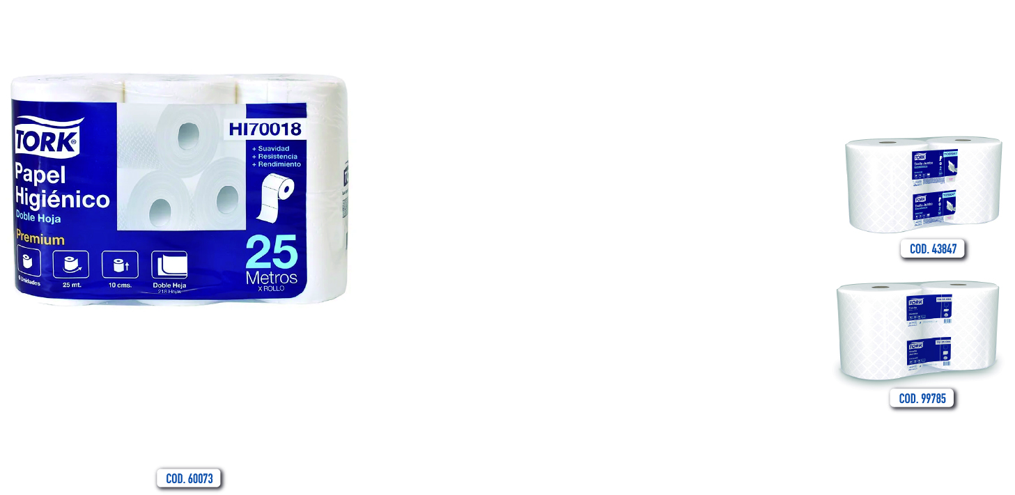  PAPEL HIG.  6 ROLLOS   25 MT. H/D TORK REF.HI70018 