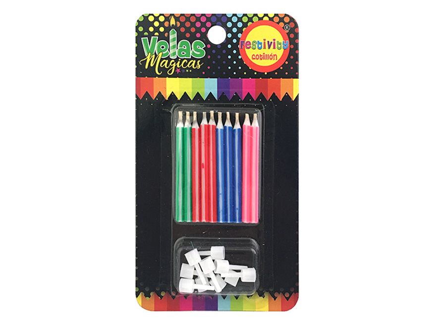  VELAS CUMPLEA�OS SURT. MAGICAS X 10 UN FECO 