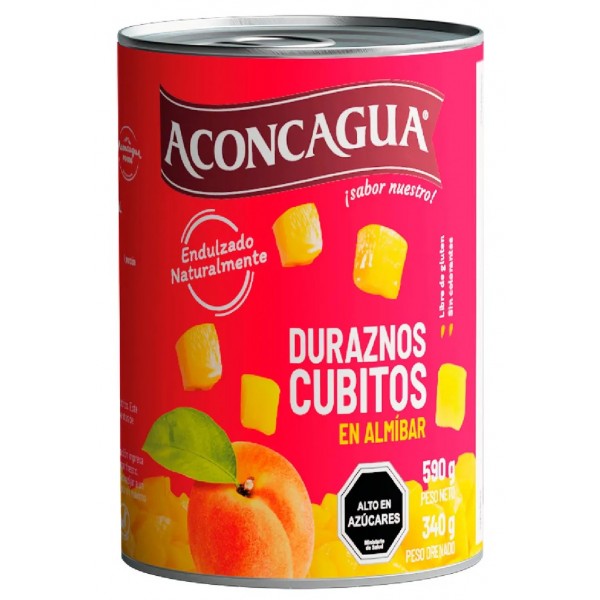  DURAZNO CUBOS  590 GR TARRO ACONCAGUA 