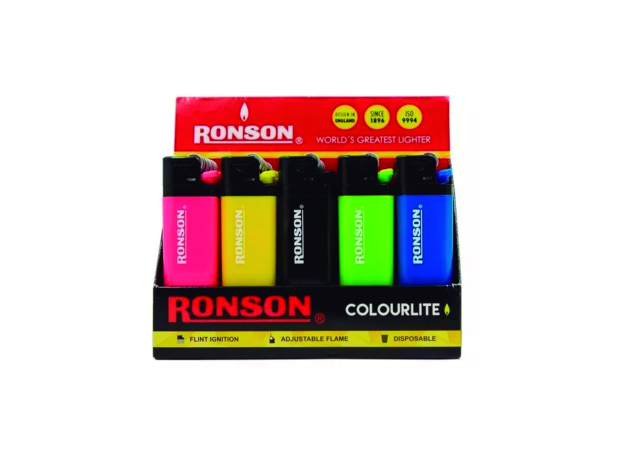  ENCENDEDOR COLOR RONSON LITE DP X 20 UN PIEDRA 