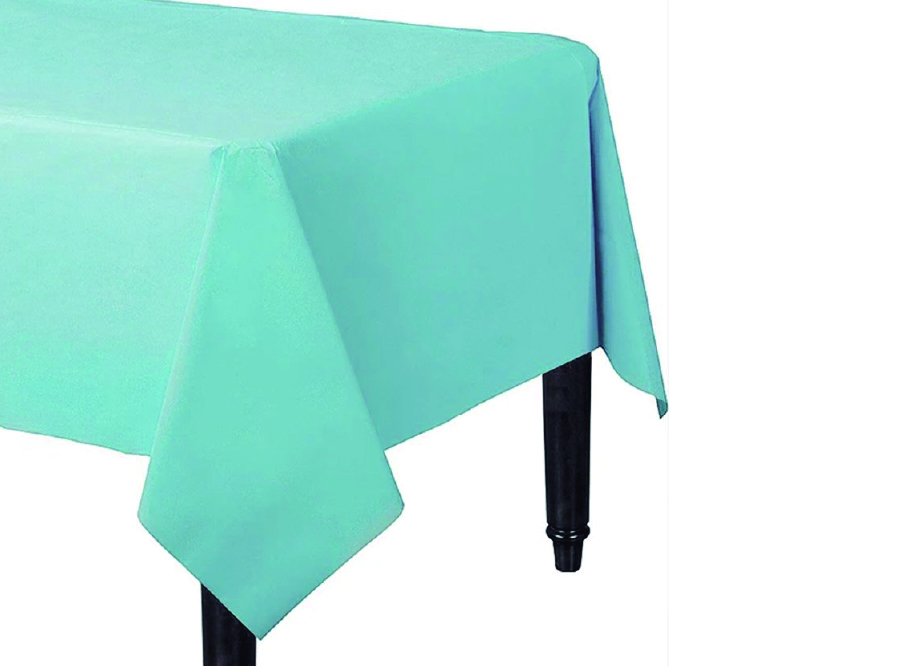  MANTEL PLAST. 137X274 CM CELESTE GLAM 