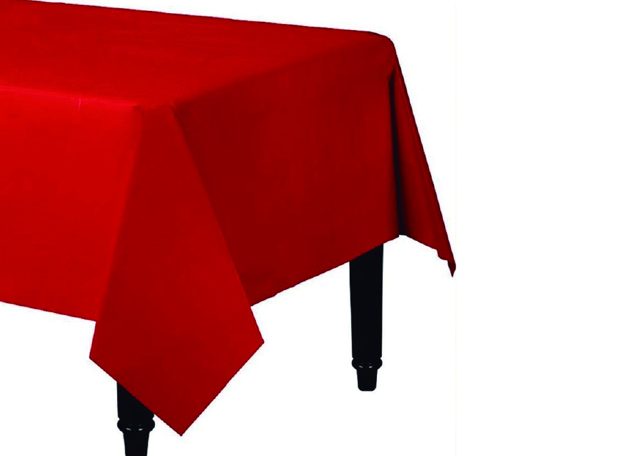  MANTEL PLAST. 137X274 CM ROJO GLAM 