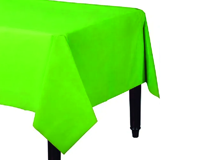  MANTEL PLAST. 137X274 CM VERDE LIMA GLAM 
