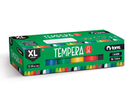  TEMPERA  12 COLORES TORRE 22 ML 