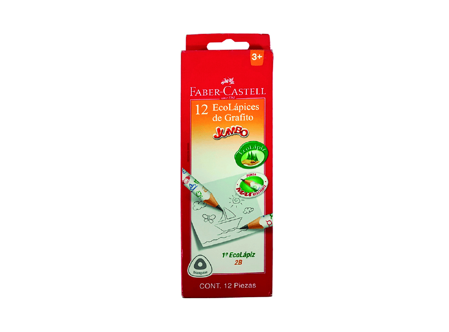  LAPIZ GRAFITO N.2 TRIAN. DP X 12 UN JUMBO FABER. 