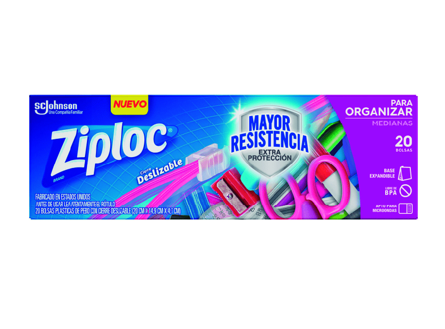  BOLSA HERMETICA MEDIANA ZIPLOC  X 20 UN 20X15CM 