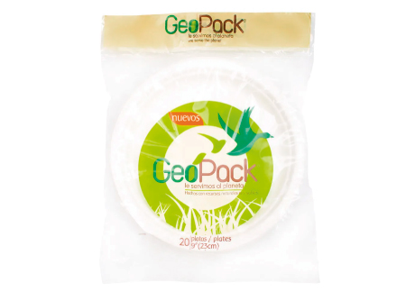  PLATO ECOLOGICO GEOPACK MEDIANO 23 CM PQ X 10 UN 