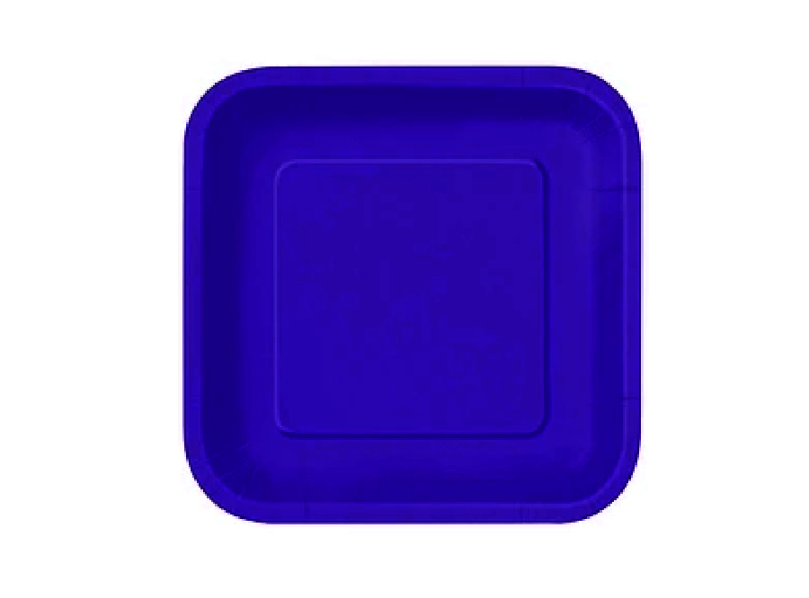  PLATO CARTON 18CM CUAD. MORADO X 10 UN GLAM 