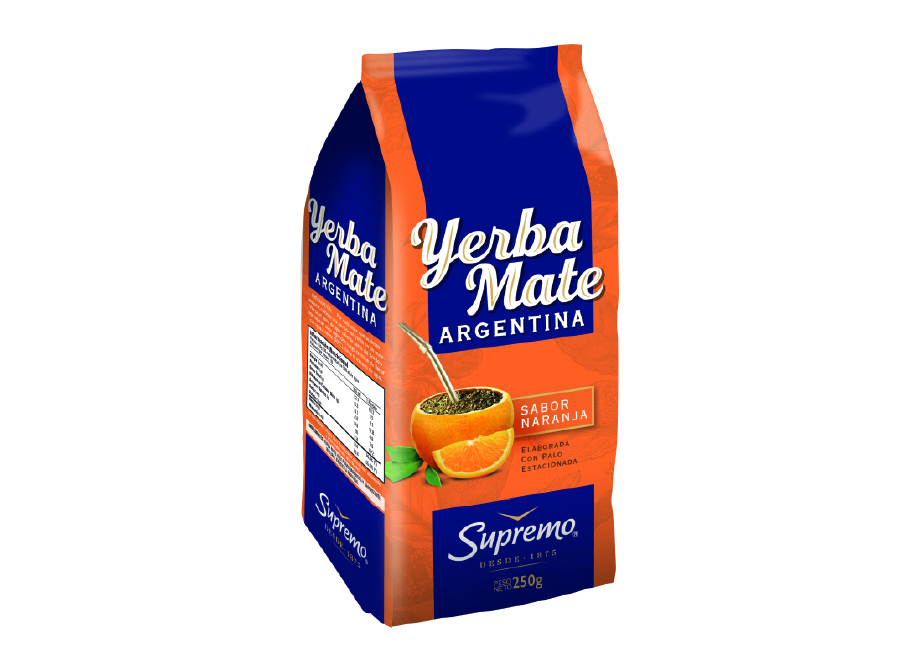  YERBA MATE 250 GR SUPREMO ARGENTINA NARANJA 