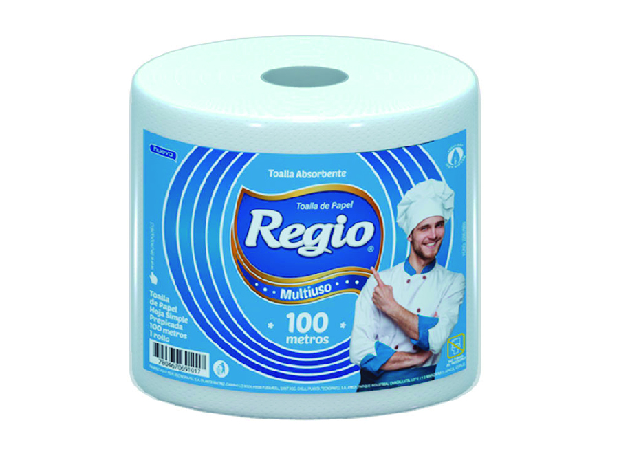  TOALLA PAPEL  1 ROLLO 100 MT H/S REGIO 