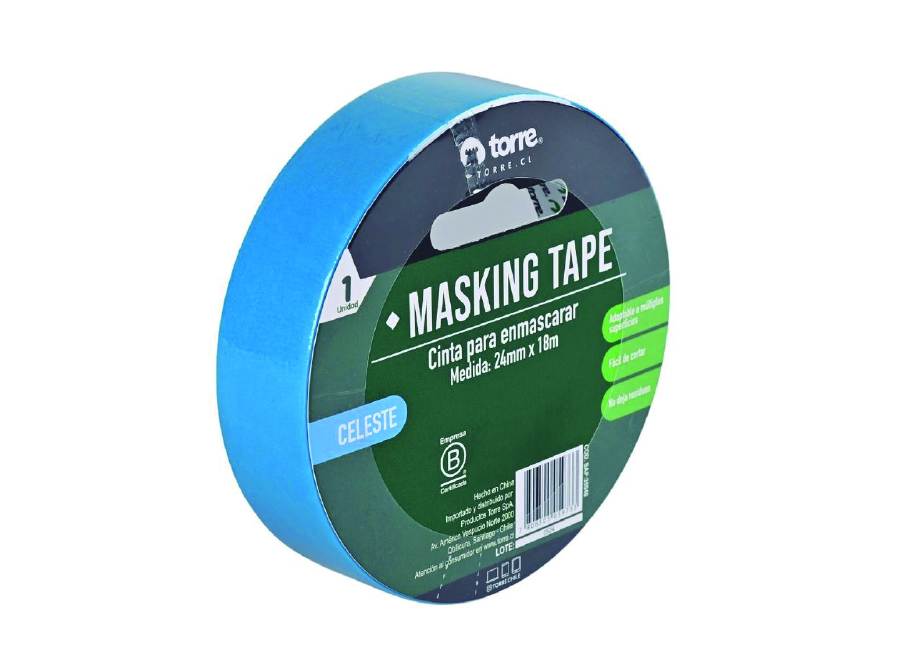  CINTA MASKING 24 X 18 MT CELESTE TORRE 