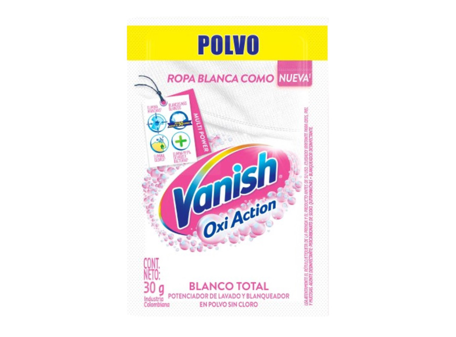  QUITAMANCHAS POLVO 30 GR DP X 12 UN VANISH R.BLA 