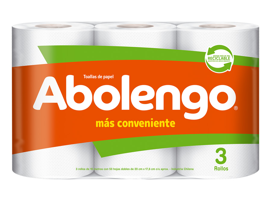  TOALLA PAPEL  3 ROLL. 10  MT. H/D ABOLENGO ECONOMI 