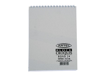  CROQUERA OFICIO ESPIRAL  80 HJ 21 X 32 ARTEL 