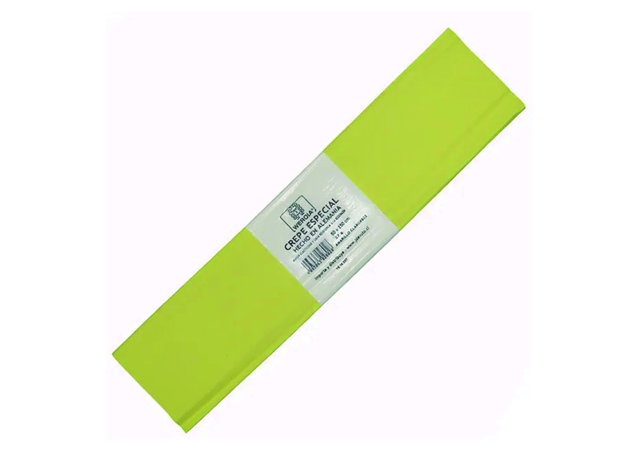  PAPEL CREPE 10 PLIE 50 X 250 CM AMARILLO WEROLA 