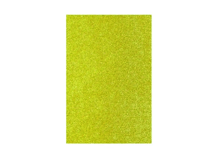  GOMA EVA 40X60 X 10 PLIEGOS GLITTER AMARILLO LATIN 