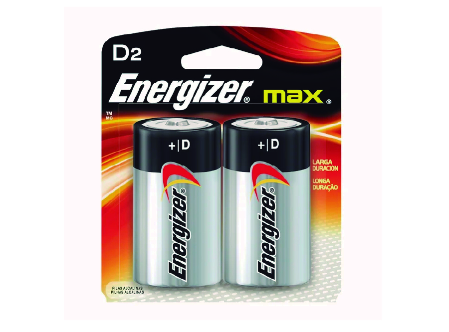  PILA ALCALINA D GRANDE X 2 UN. ENERGIZER BLISTER 