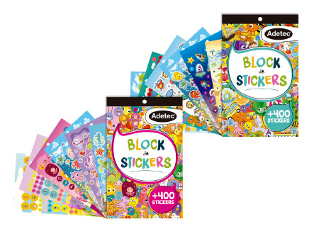  BLOCK DE STICKERS NI�O/NI�A ADETEC 