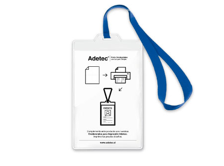  PORTACREDENCIAL COLGANTE VERTICAL DPX40 UN ADETEC 