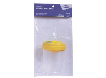  VASO PLASTICO PARA PINCEL  C/TAPA ARTEL 