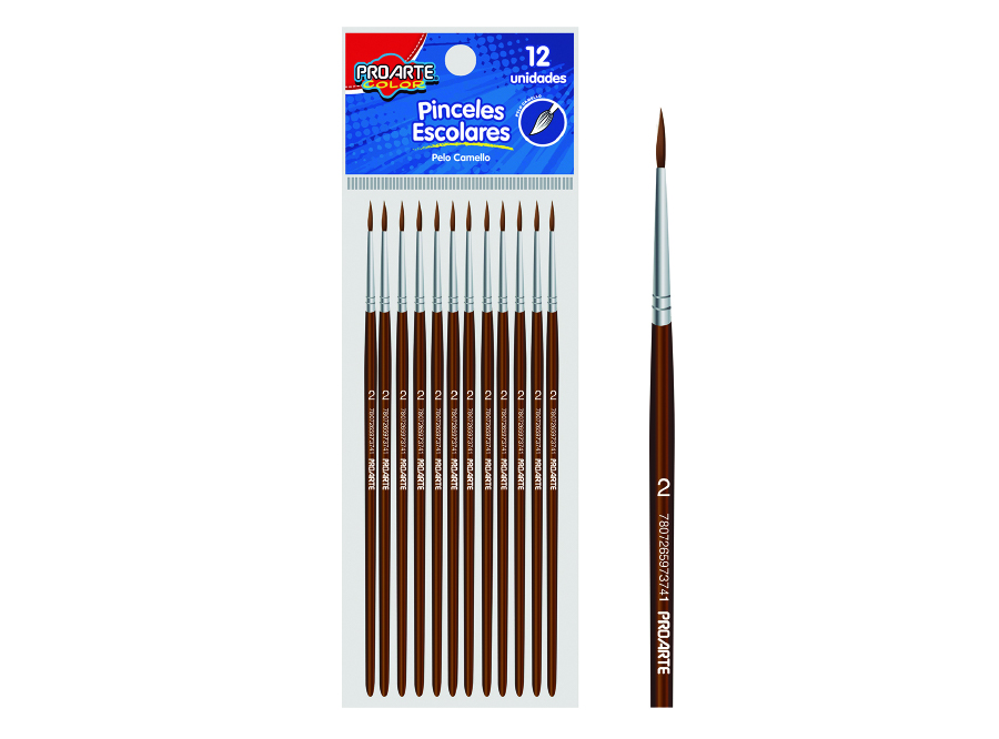  PINCEL # 2 P.CAMELLO DP X 12 UN PROARTE 