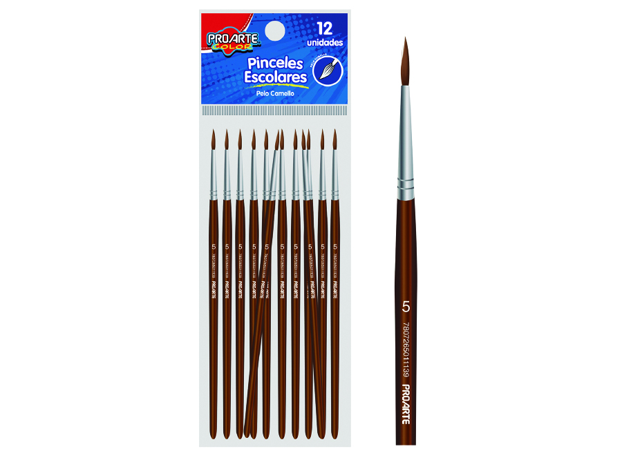  PINCEL # 5 P.CAMELLO DP X 12 UN PROARTE 
