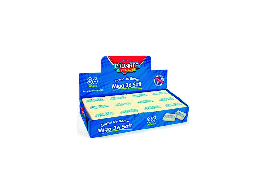  GOMA BORRAR MIGA PROARTE 36R CHICA DP X 36 UN 