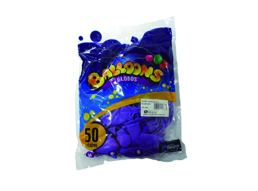  GLOBOS N.  9 LISO X 50 UN LILA BALLOONS 