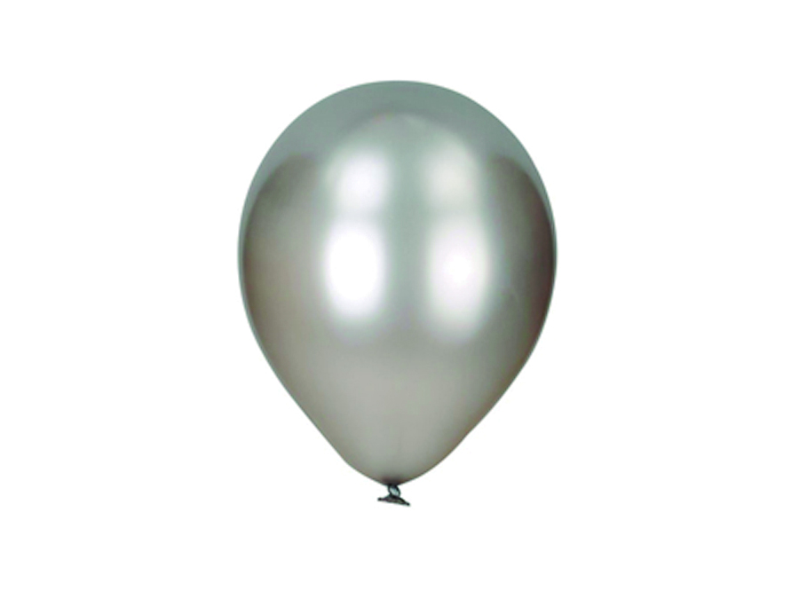  GLOBOS N.  9 PERLADO X 50 UN PLATEADO BALLOONS 
