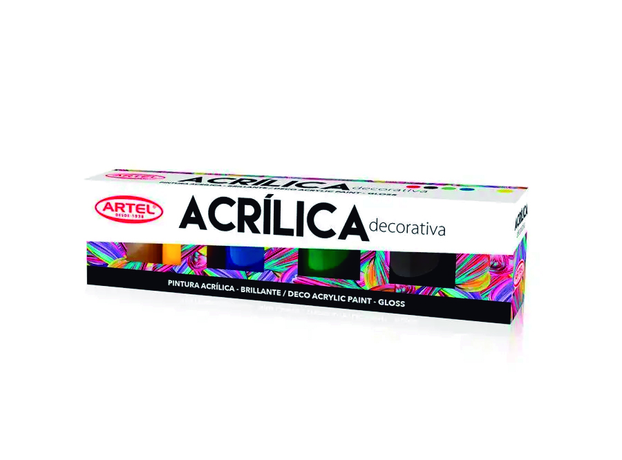  PINTURA ACRILICA  15 CC DECORATIVA ESTUCHE X 6 COL 