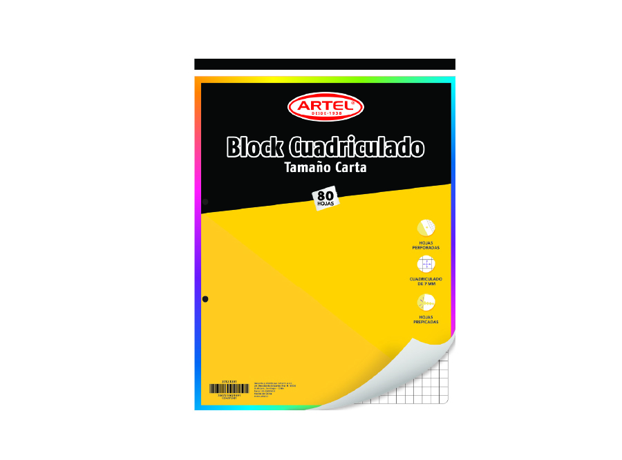  BLOCK CARTA M7 80 HJ ARTEL PREPICADO 