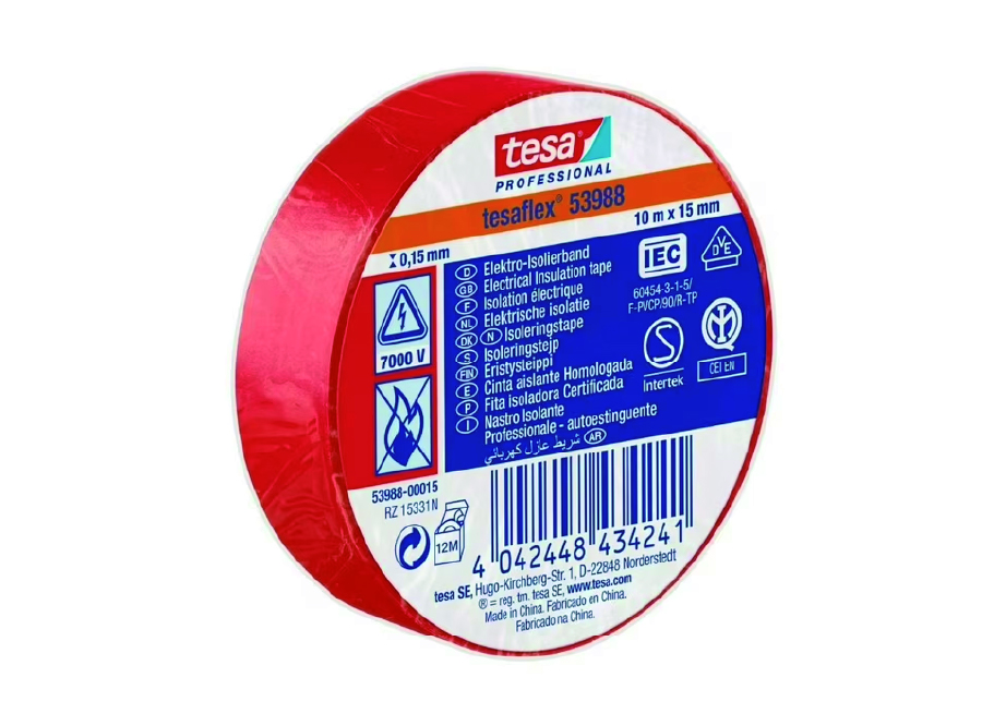  CINTA ELECTRICA ROJA 10 MT. X 1 UN TESA 