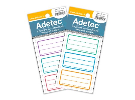  ETIQUETA ADH.ESCOLAR LINEAS TRICOLOR NI/NA 24 ETIQ 