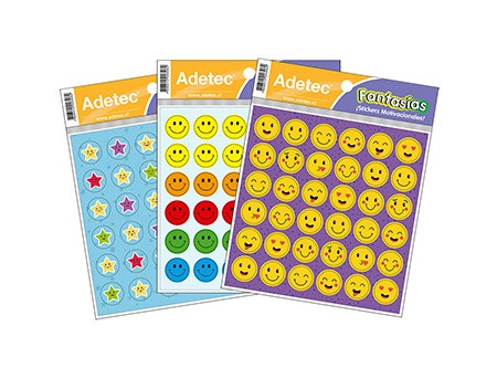  ETIQUETA ADH.ESC CARITAS 3 DISE�OS 48 STICK.ADETEC 