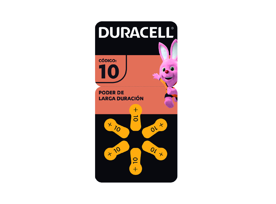  PILA AUDIOLOGIA 6 UN. DURACELL D-10 