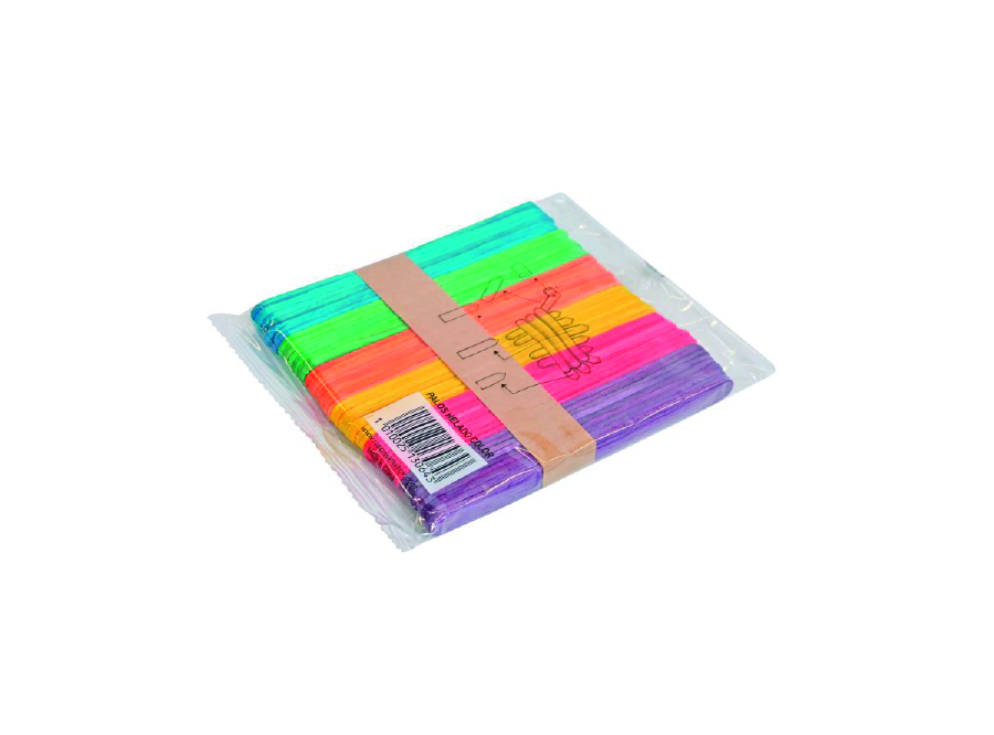  PALOS HELADO COLOR DELGADO BOLSA X 50 UND LATINA 