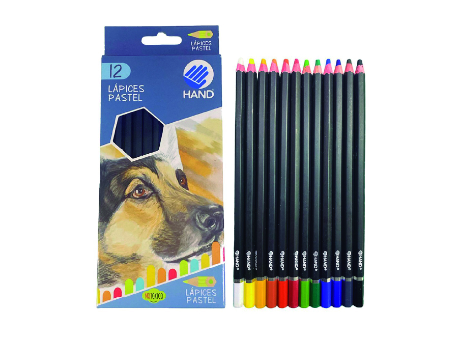  LAPIZ PASTEL 12 COL. HAND 