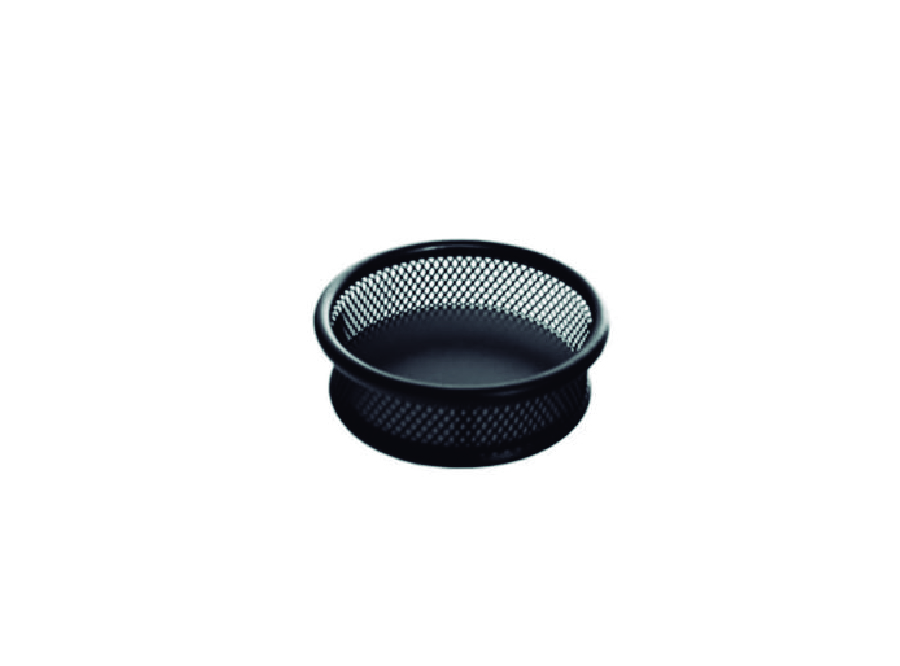  PORTACLIPS METALICO NEGRO (MALLA) REDONDO 9X4CM HA 