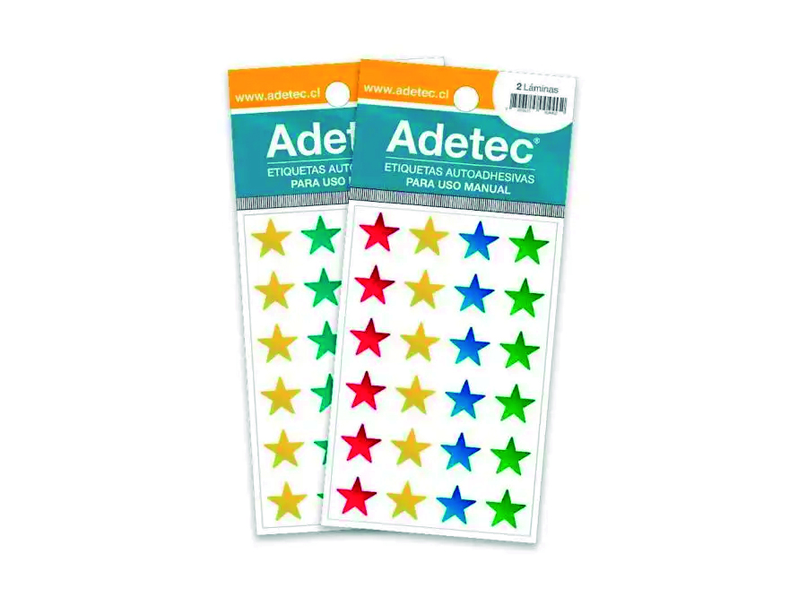  ETIQUETA ADH.ESCOLAR ESTRELLITAS FANTASIA 48 ETIQ. 