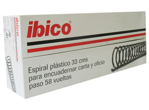  ESPIRALES ENCUAD.NEGRO 16MM 50UN 58 PASOS IBICO 