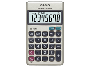  CALCULADORA BASICA BOLS. CASIO LC-403 8 DIG 