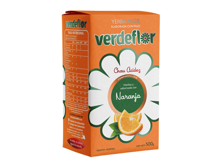  YERBA MATE 500 GR VERDEFLOR NARANJA 