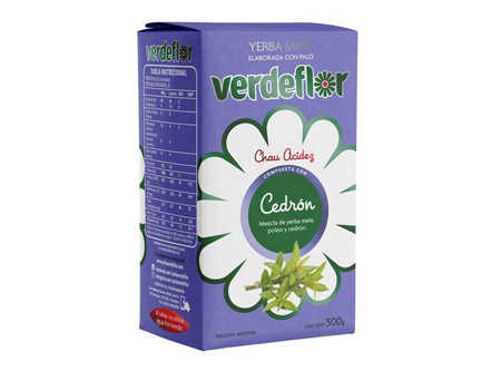  YERBA MATE 500 GR VERDEFLOR CEDRON 