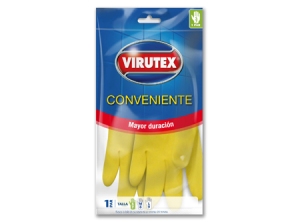  GUANTE LATEX PEQUE�O AMARILLO S 7 VIRUTEX CONVENIE 
