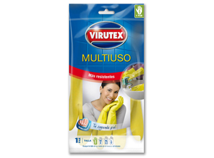  GUANTE LATEX AMARILLO S 7 VIRUTEX MULTIUSO 
