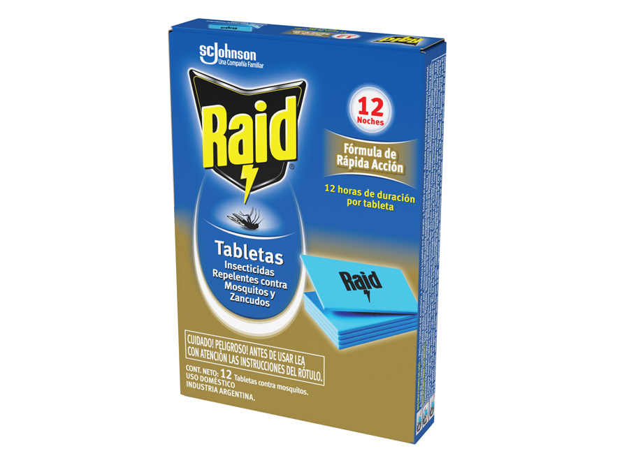  INSECTICIDA ELECT.RAID RECARGA ZANCUDO 12 TABLETA 