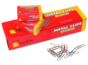  CLIPS METALICO PTA REDONDA  33MM X 100 UN ISOFIT 