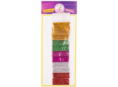  ESCARCHA COLOR DP X 10 UN COL. SURT 3GR NP 